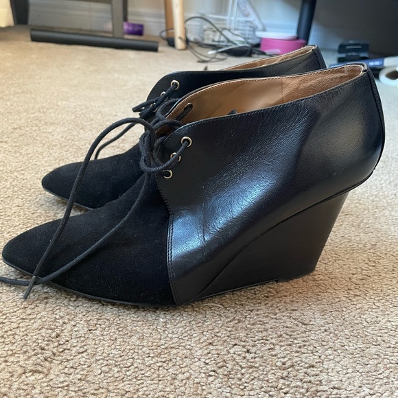 Nine West Black Oxford Wedges - Picture 3 of 4